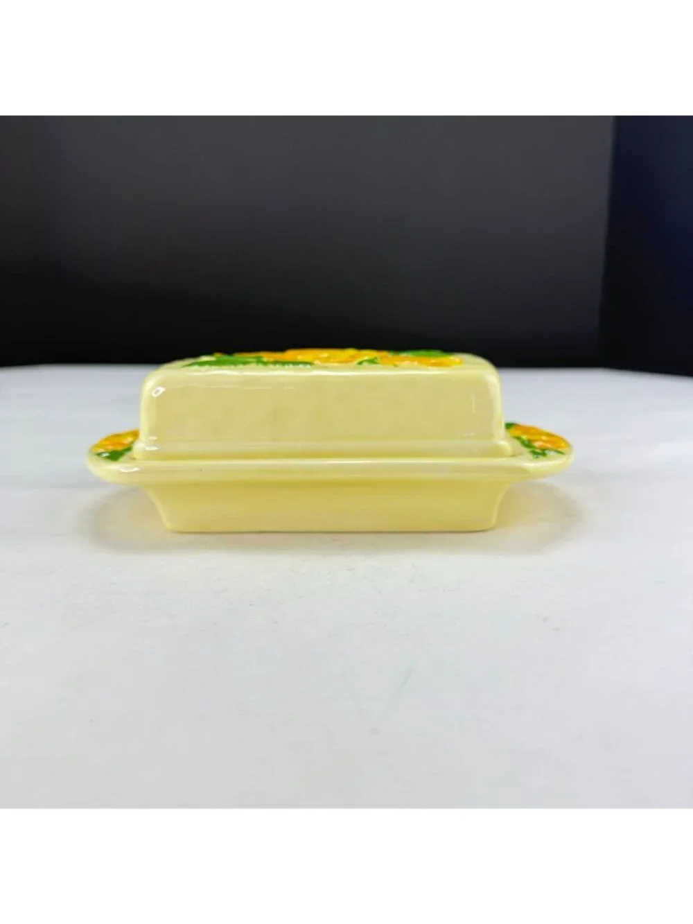 Vintage Hand Painted 3 Piece Soap Dish Yellow Roses